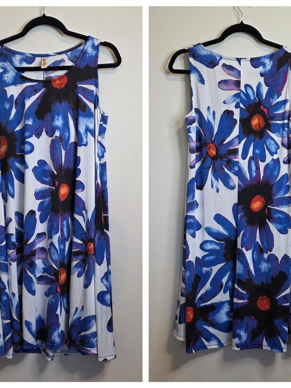 Shoreline Multicolor Floral Print Top with Blue Trim